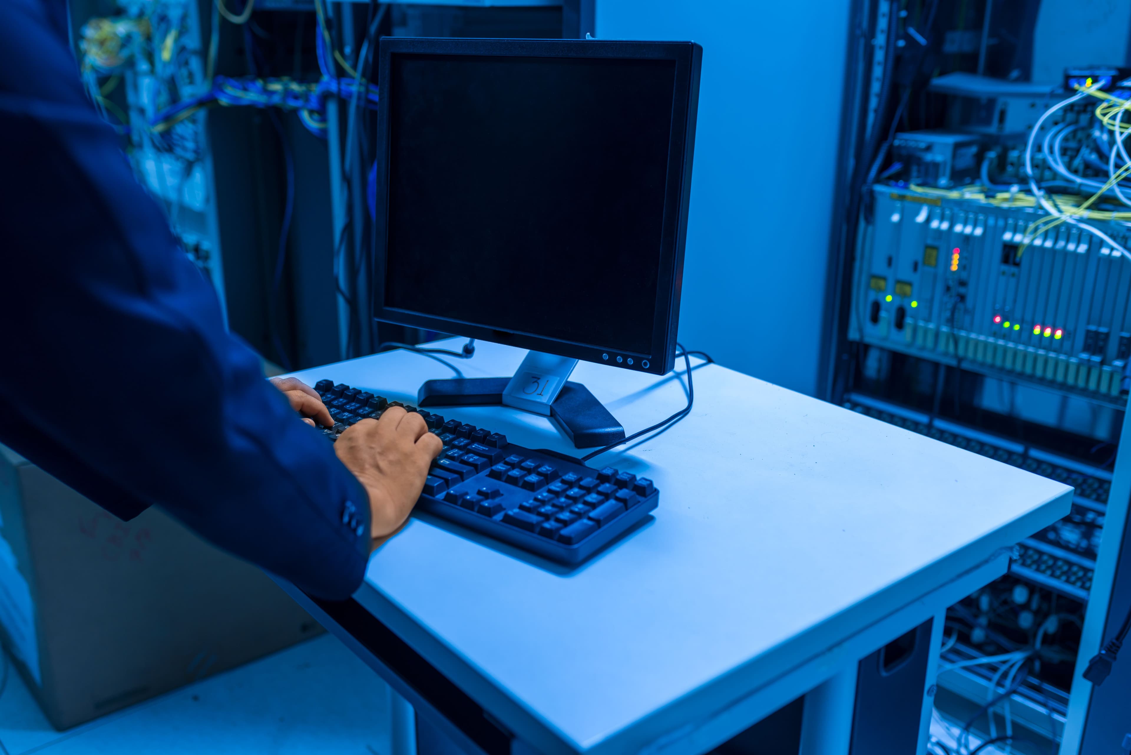 IT professional working on server integration