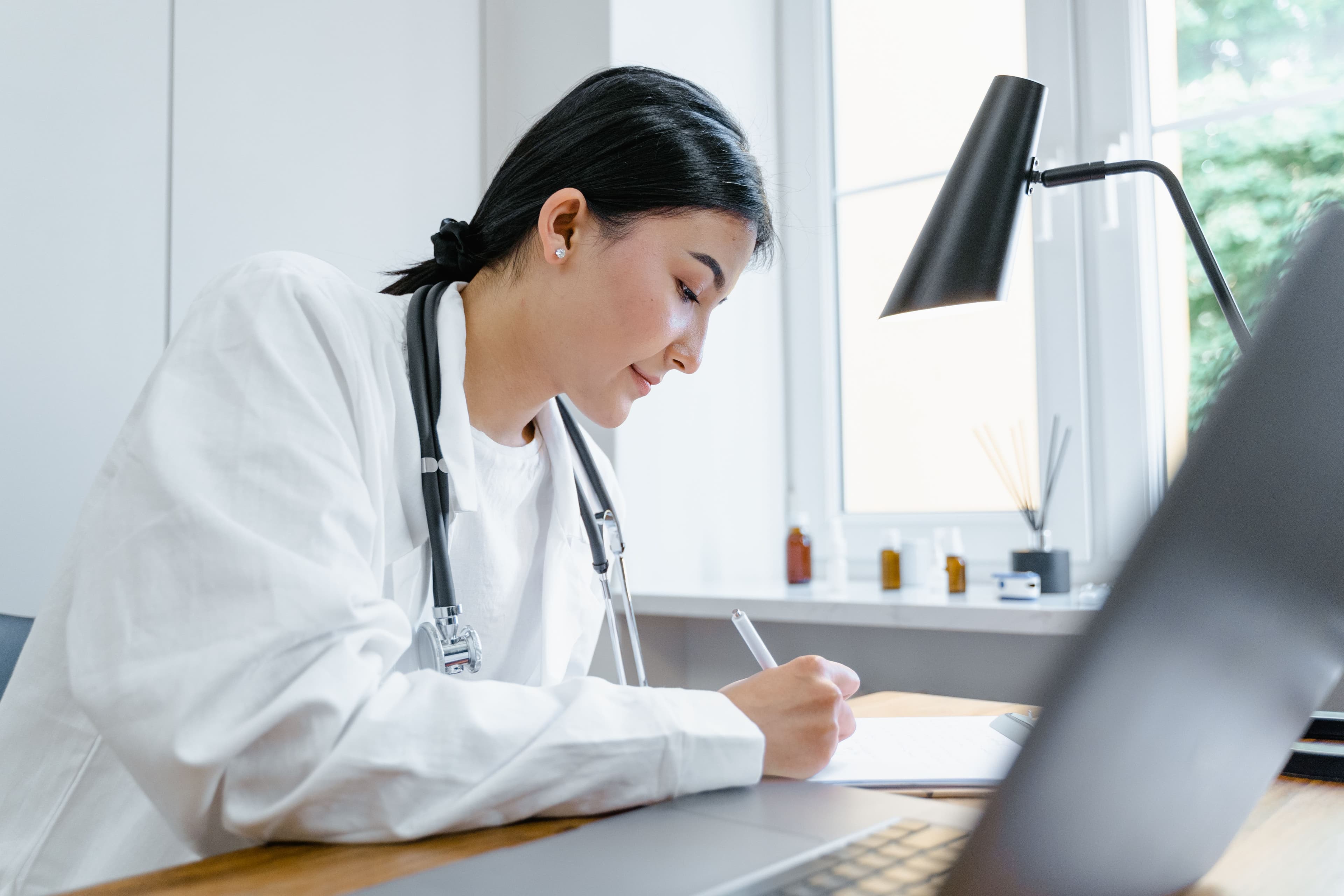 Billing Specialist with Laptop